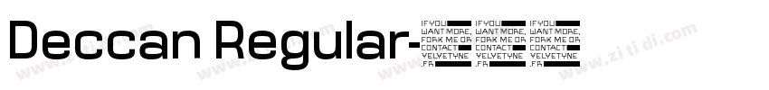 Deccan Regular字体转换